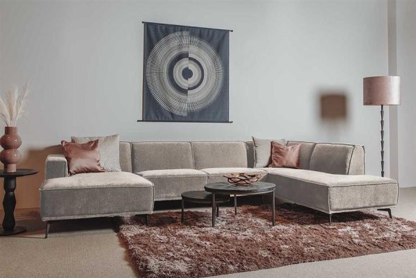 Leeds Chaise L - 2 5 - Ottoman R - City 120 Beige Tower Living - Afbeelding 2