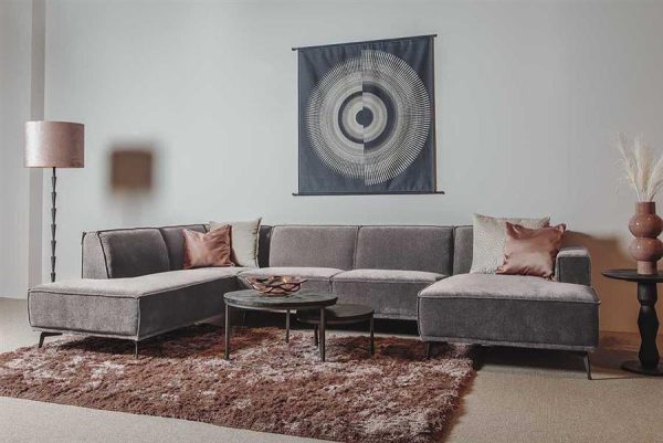 Leeds Chaise R - 2 5 - Ottoman L - City 453 Moss Grey Tower Living - Afbeelding 2