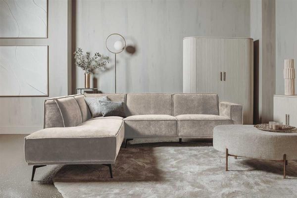 Leeds 2 5-AR + Ottoman L - City 120 Beige Tower Living - Afbeelding 2