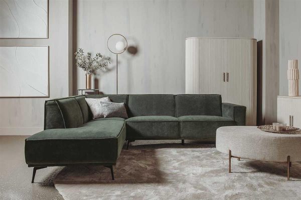 Leeds 2 5-AR + Ottoman L - City 355 Bottle Green Tower Living - Afbeelding 2