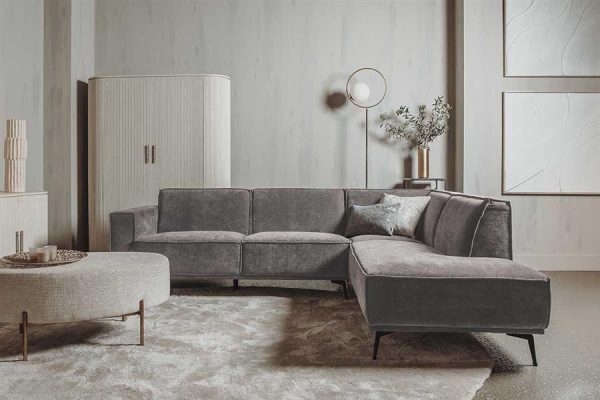 Leeds 2 5-AL + Ottoman R - City 453 Moss Grey Tower Living - Afbeelding 2