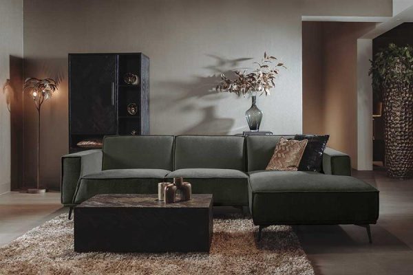 Leeds 2 5-AL + Chaise R - City 355 Bottle Green Tower Living - Afbeelding 2