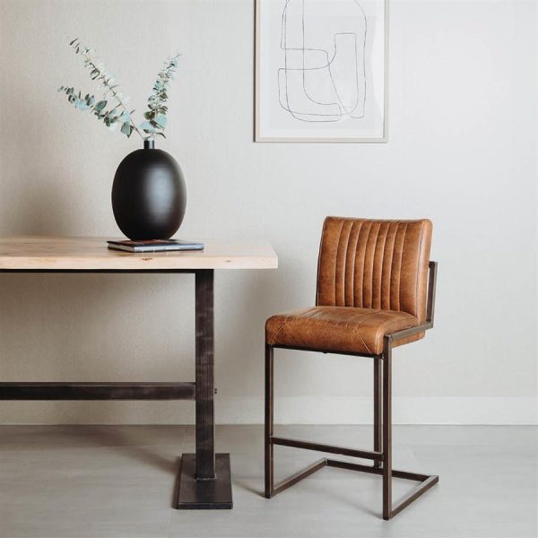 Ferro Barstoel - fabric Savannah light brown Tower Living - Afbeelding 2
