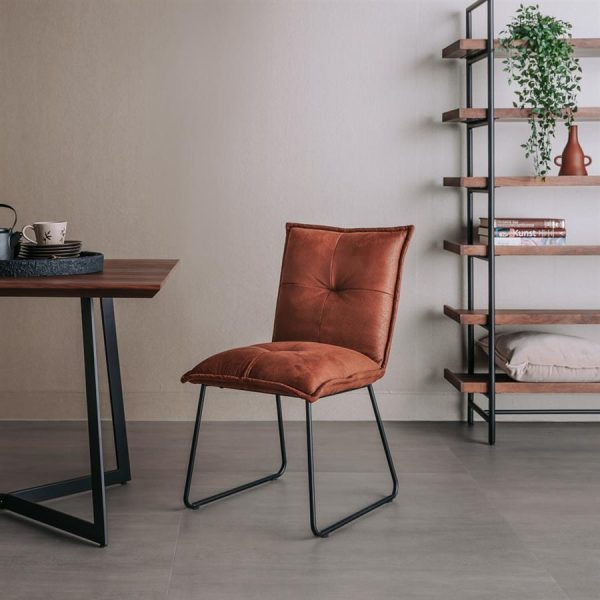 Seda Stoel - fabric Cherokee 8 cognac Tower Living - Afbeelding 2