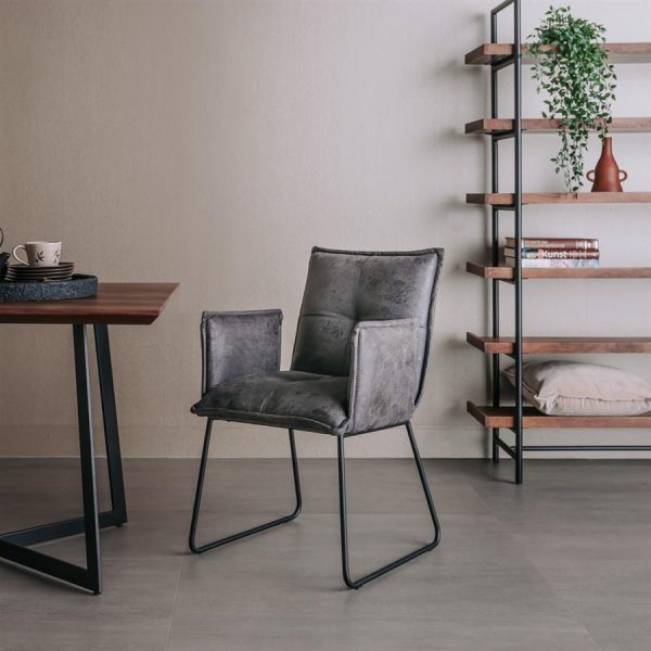 Seda Armstoel - fabric Cherokee 1 grey Tower Living - Afbeelding 2