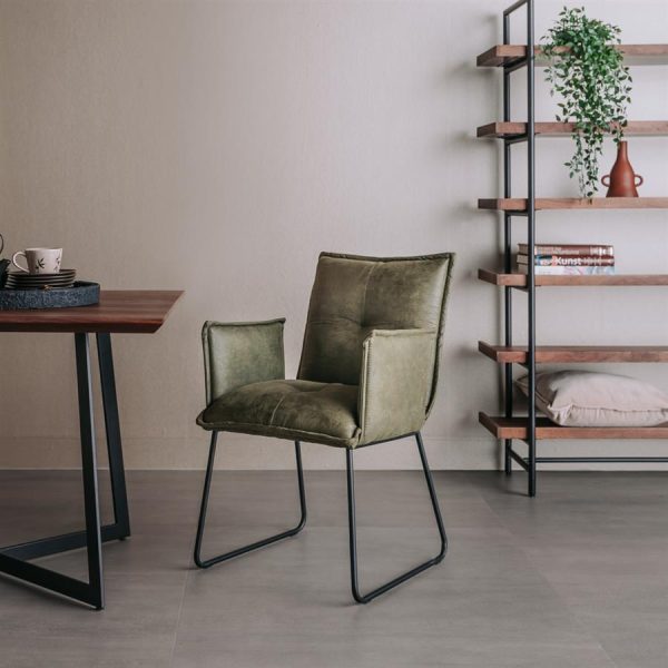 Seda Armstoel - fabric Cherokee 13 green Tower Living - Afbeelding 2