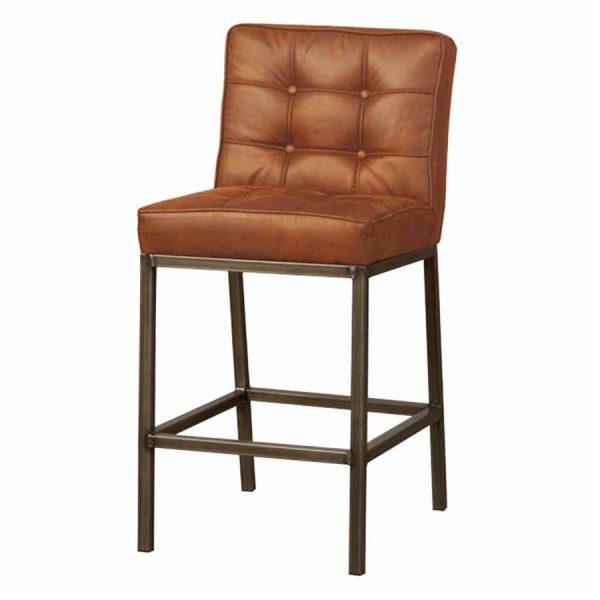 Vasco Barstoel - fabric Amazon 9 cognac Tower Living - Afbeelding 2