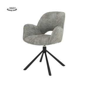 Isola Armstoel - fabric Haga 09 silver (draaibaar) Tower Living