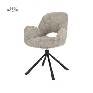 Isola Armstoel - fabric Haga 30 beige (draaibaar) Tower Living