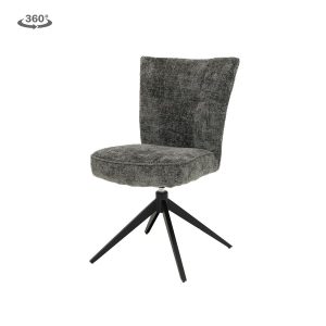 Bardi Stoel - fabric Haga 16 charcoal (draaibaar) Tower Living