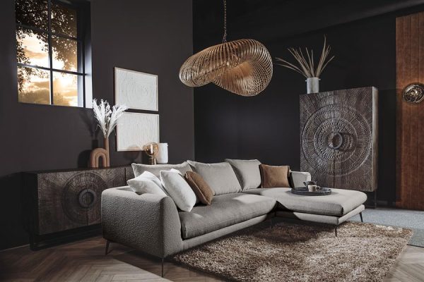Nottingham 2 5-AL + Chaise R - Copenhagen 803 Cement Grey Tower Living - Afbeelding 2