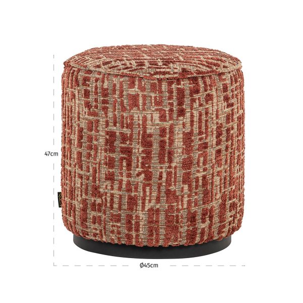 Poef Lexie 45Ø terra dalia (Dalia 511 Terra) Richmond Interiors - Afbeelding 2