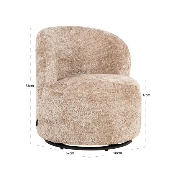 Draaistoel kids Jackie sheep nature (Sheep 01 nature) Richmond Interiors - Afbeelding 5
