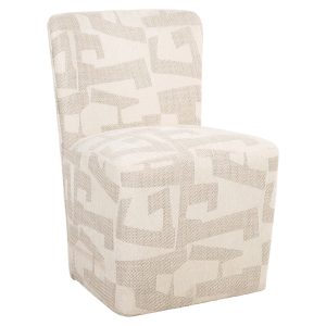 Stoel Lorain met wieltjes beige graffic (Beige graffic) Richmond Interiors
