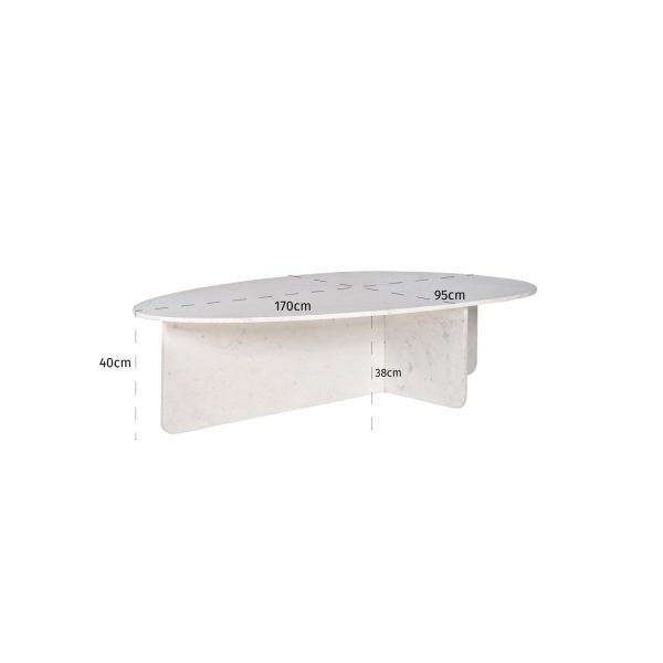 Salontafel Brandon (White) Richmond Interiors - Afbeelding 4