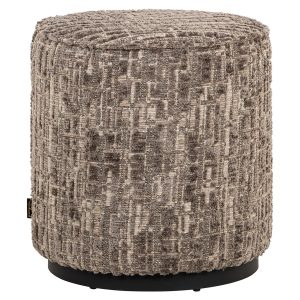 Poef Lexie 45Ø grey dalia (Dalia 45 Greige) Richmond Interiors