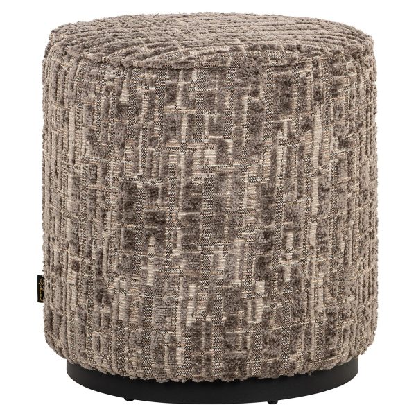 Poef Lexie 45Ø grey dalia (Dalia 45 Greige) Richmond Interiors
