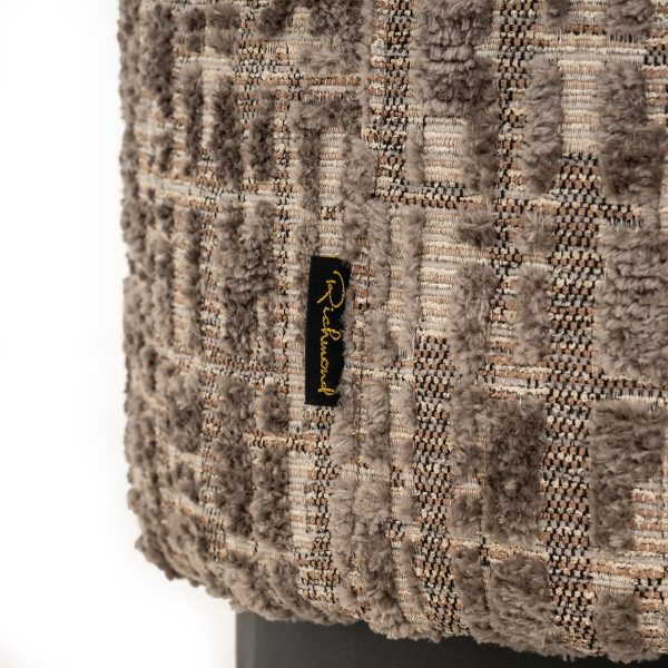 Poef Lexie 45Ø grey dalia (Dalia 45 Greige) Richmond Interiors - Afbeelding 3