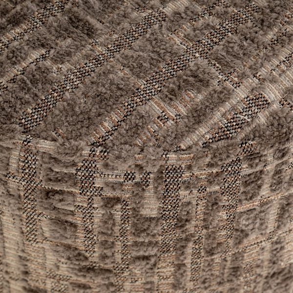 Poef Lexie 45Ø grey dalia (Dalia 45 Greige) Richmond Interiors - Afbeelding 4