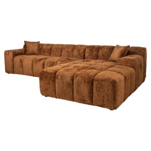 Sofa Cube 3-zits + lounge rechts (Be Lovely 603 Cinnamon) Richmond Interiors