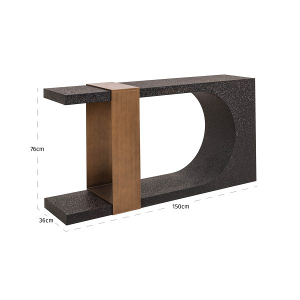Console Bazel black/gold Richmond Interiors - Afbeelding 4