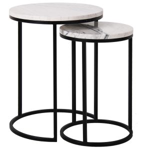 Bijzettafel Lexington white (Set of 2) Richmond Interiors