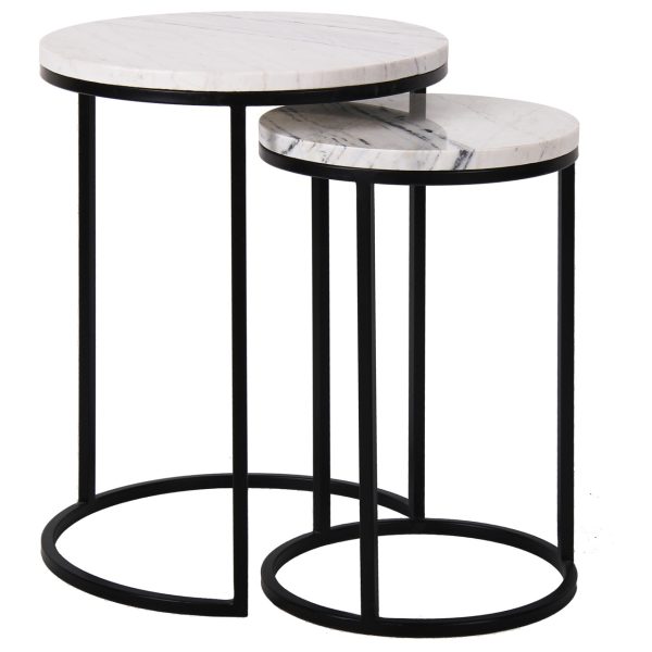 Bijzettafel Lexington white (Set of 2) Richmond Interiors