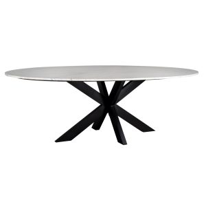 Eettafel Lexington white oval 230 Richmond Interiors