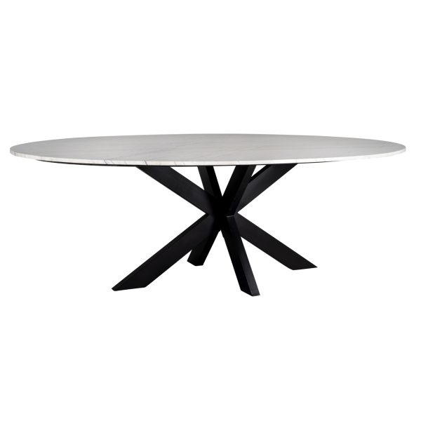 Eettafel Lexington white oval 230 Richmond Interiors