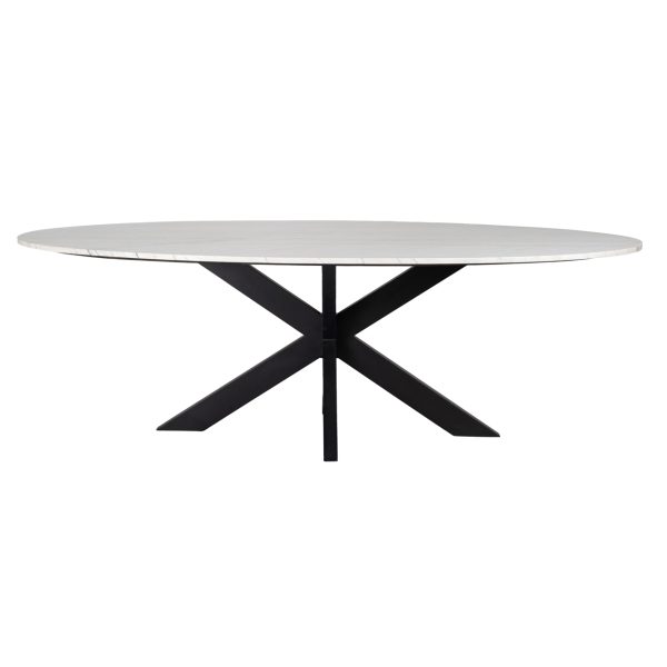 Eettafel Lexington white oval 230 Richmond Interiors - Afbeelding 4
