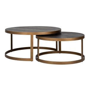 Salontafel Blackbone Brass black rustic (Set of 2) Richmond Interiors