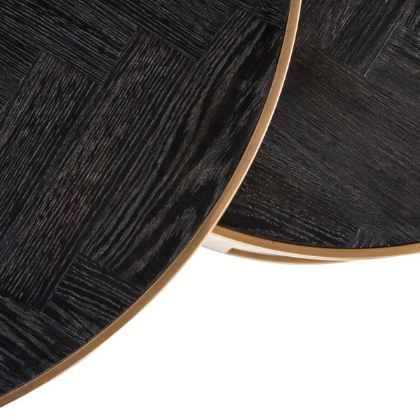Salontafel Blackbone Brass black rustic (Set of 2) Richmond Interiors - Afbeelding 3