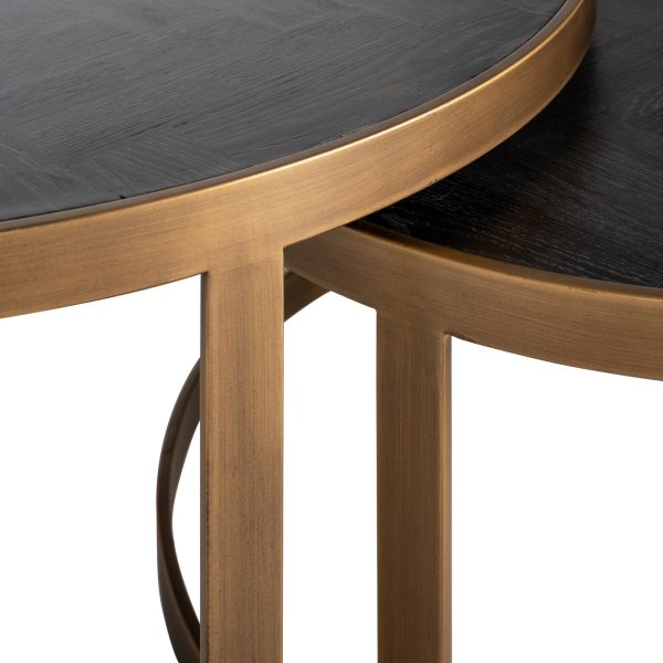 Salontafel Blackbone Brass black rustic (Set of 2) Richmond Interiors - Afbeelding 4