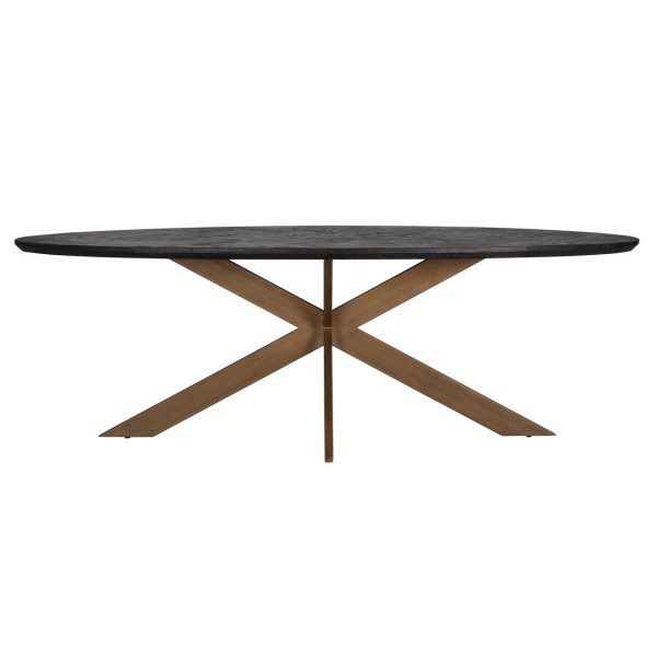 Eettafel Blackbone Brass black rustic oval 230 Richmond Interiors - Afbeelding 2