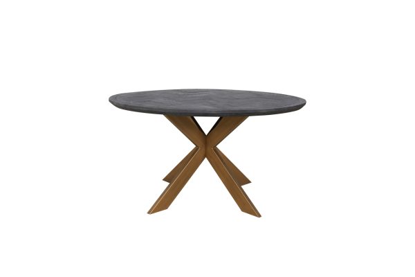 Eettafel Blackbone Brass black rustic 140Ø Richmond Interiors