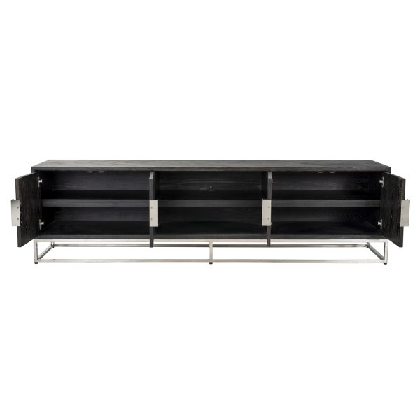 TV-meubel Blackbone Silver black rustic 220 Richmond Interiors - Afbeelding 2