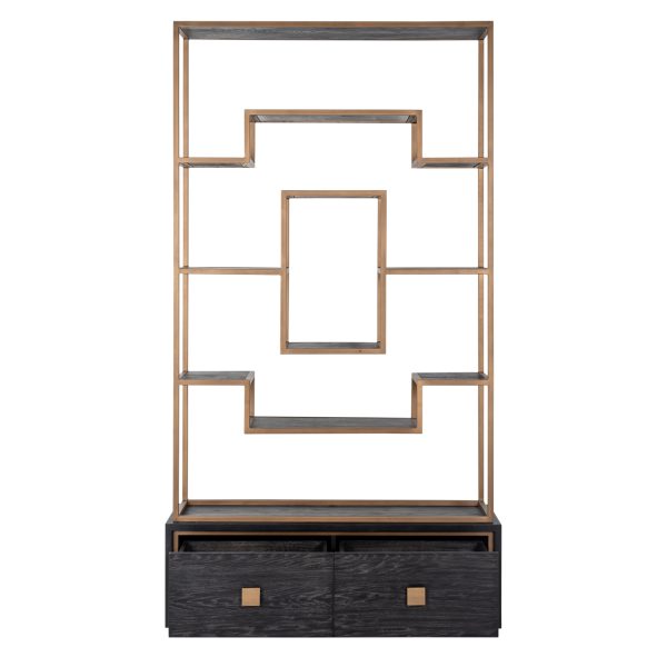 Wandkast Hunter black rustic Richmond Interiors - Afbeelding 4