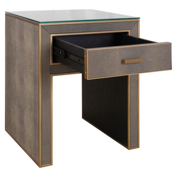 Nachtkastje Bloomville brown incl. glass top Richmond Interiors - Afbeelding 6