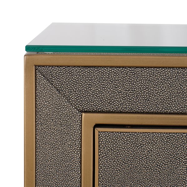 Nachtkastje Bloomville brown incl. glass top Richmond Interiors - Afbeelding 7