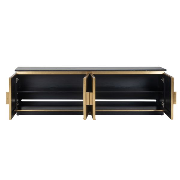 TV-meubel Ironville gold Richmond Interiors - Afbeelding 4