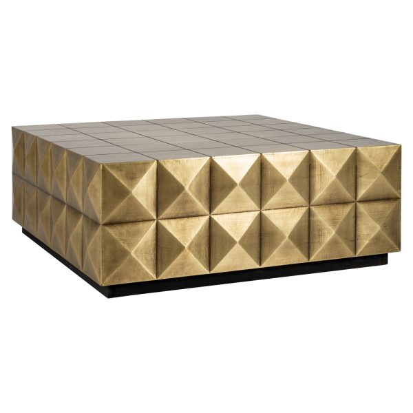 Salontafel Collada brushed gold incl. glass top Richmond Interiors
