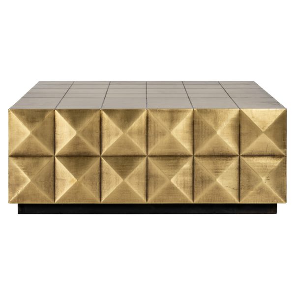 Salontafel Collada brushed gold incl. glass top Richmond Interiors - Afbeelding 2