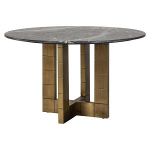 Eettafel Collada black/gold 130Ø Richmond Interiors