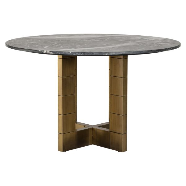 Eettafel Collada black/gold 130Ø Richmond Interiors - Afbeelding 2
