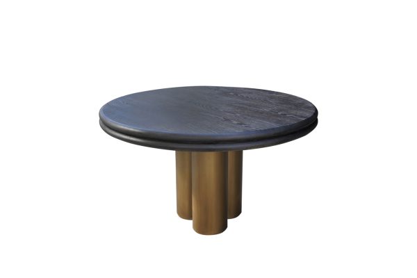 Eettafel Macaron black rustic 130Ø Richmond Interiors - Afbeelding 2