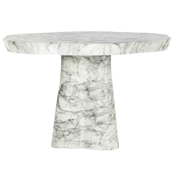 Outdoor eettafel Rockyard white marble look 140Ø Richmond Interiors