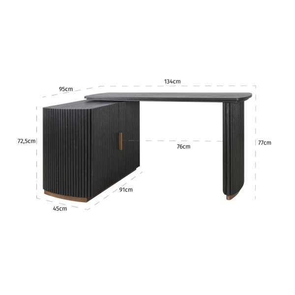 Bureau Cambon dark coffee Richmond Interiors - Afbeelding 6