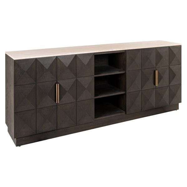 Dressoir Claremont brown  4-doors 2-shelves Richmond Interiors