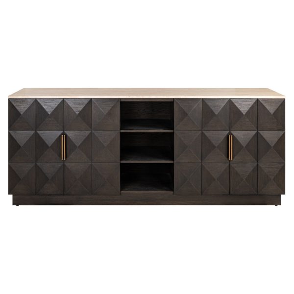 Dressoir Claremont brown  4-doors 2-shelves Richmond Interiors - Afbeelding 2