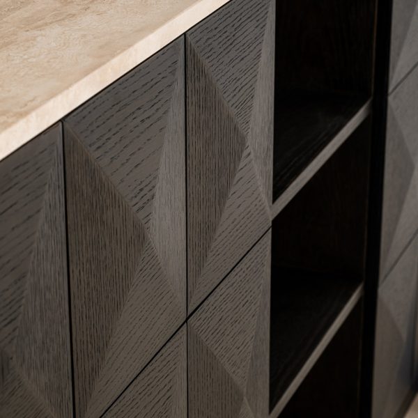 Dressoir Claremont brown  4-doors 2-shelves Richmond Interiors - Afbeelding 5